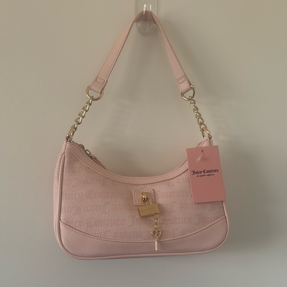 Juicy Couture Pink Shoulder Bag with Locket and Key